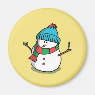 Imán de muñeco de nieve de Navidad
