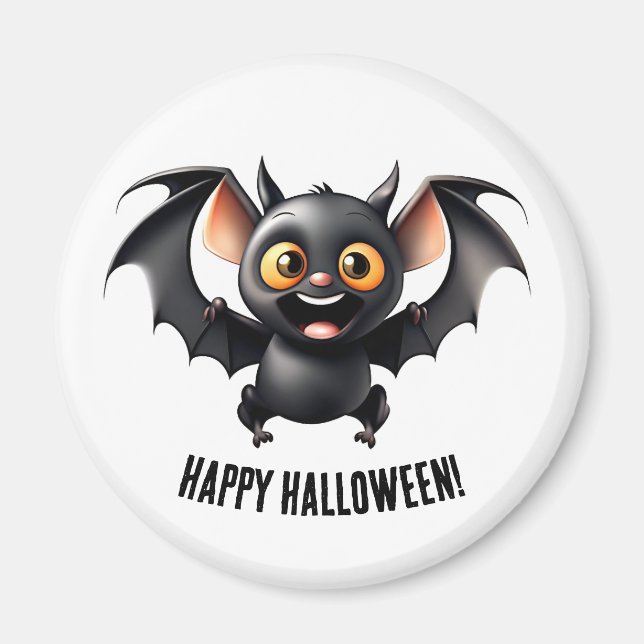 Imán de murciélago adorable de Halloween (Frente)