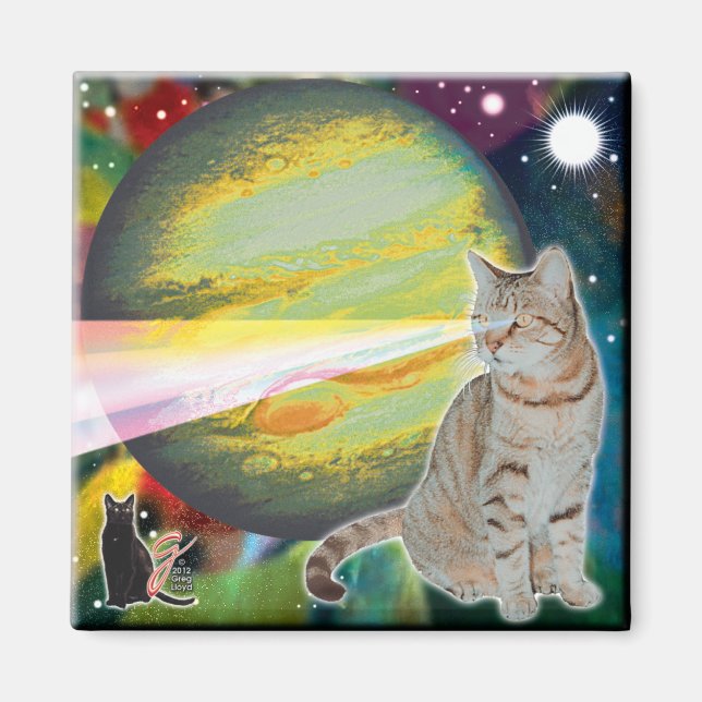 Imán de Musgo Cuerpo de Gato Láser (Frente)