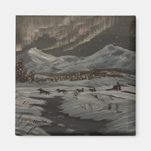 Imán de Mushing de la aurora
