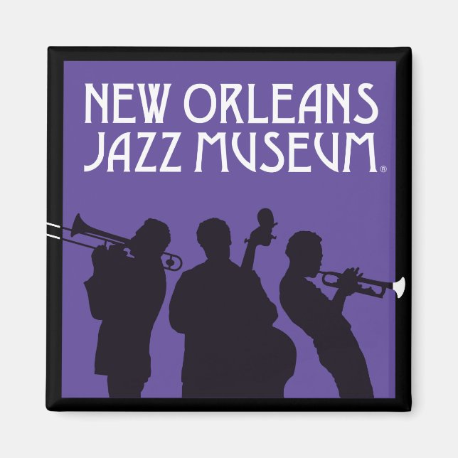 Imán de músicos del Museo de Jazz de Nueva Orleans (Frente)