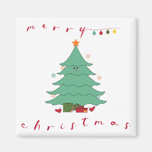 Imán de Navidad Adorable   Árbol de Navidad Kawaii
