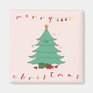 Imán de Navidad Adorable Árbol de Navidad Kawaii