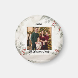 Imán de Navidad con Foto de Familia de Vegetación
