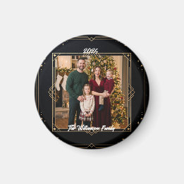 Imán de Navidad con Foto de Familia en Marco de Co