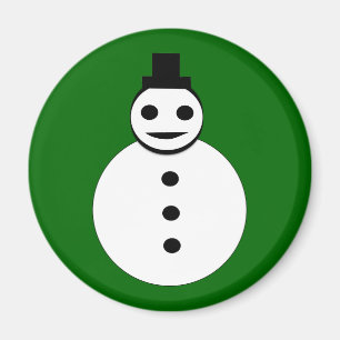 Imán de Navidad de Muñeco de Nieve Sonriente