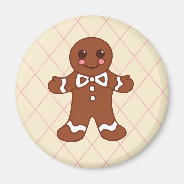 Imán de Navidad de Niño de Jengibre (Frente)
