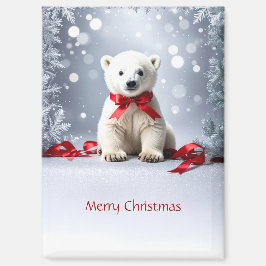 Imán de Navidad de Oso Polar para las Fiestas