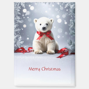 Imán de Navidad de Oso Polar para las Fiestas