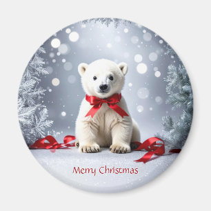 Imán de Navidad de Oso Polar para las Fiestas