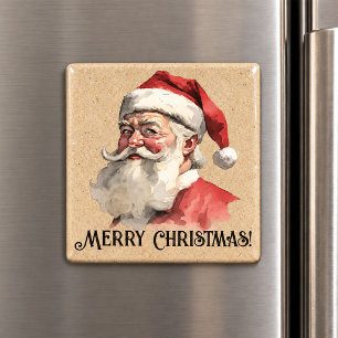 Imán de Navidad de Santa Claus Vintage