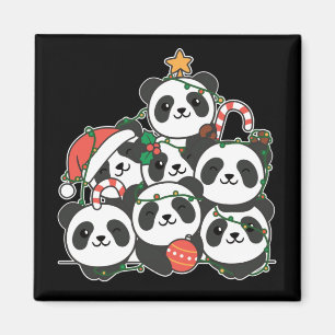 Imán de Navidad divertido de árbol de Navidad de p