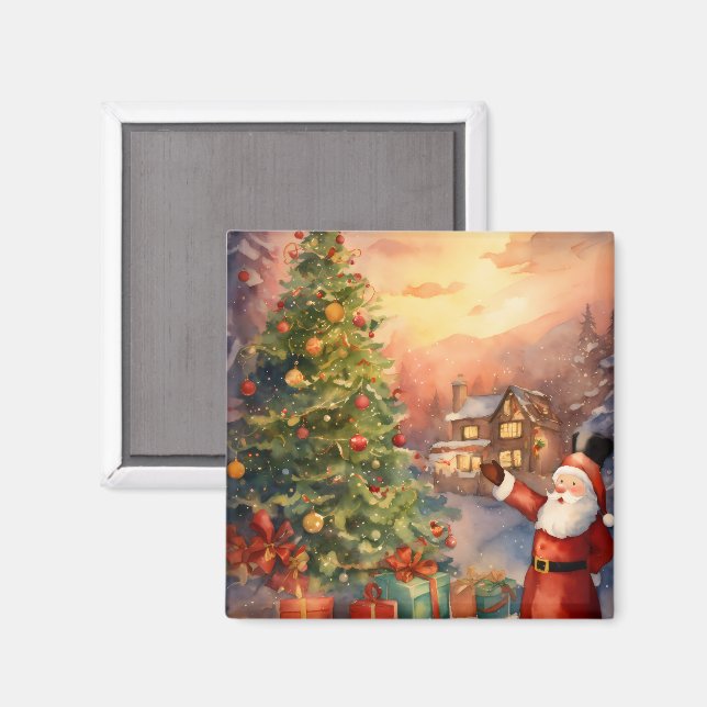 Imán de Navidad Elegante (Anverso/Reverso)