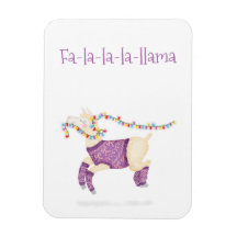 Imán de Navidad Fa-la-la-la-llama lindo