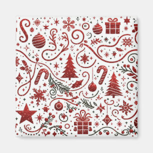 Imán de Navidad Rojo Blanco