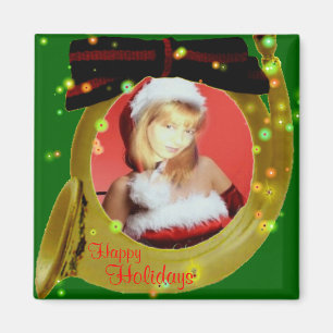 imán de Navidades de fotograma fotográfico de pers