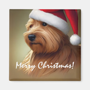 imán de Navidades de Norfolk Terrier