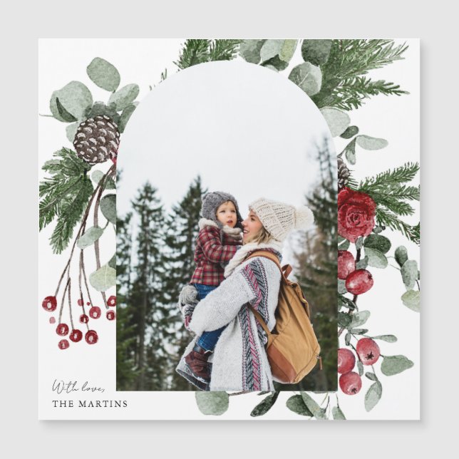 Imán de Navidades del Arco de Fotos Botánicas de I (Anverso)