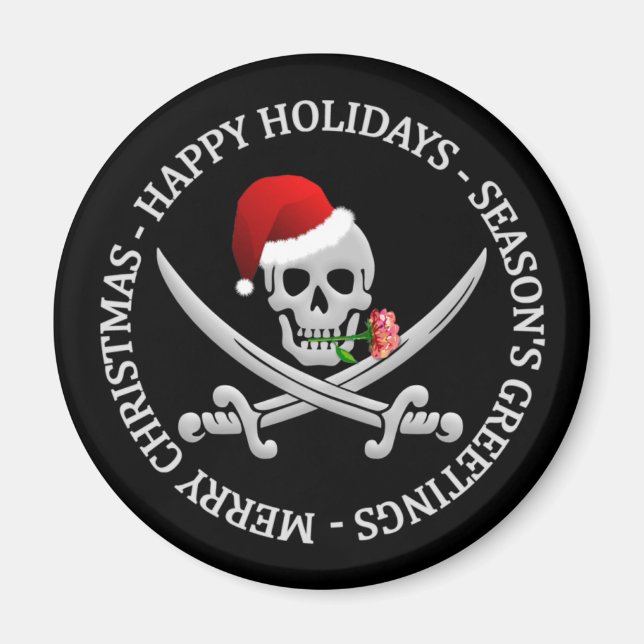 Imán de Navidades piratas (Frente)