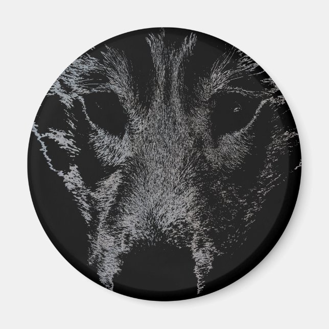 Imán de Neblina HuskyImán de Lobo de Perro / Regal (Frente)