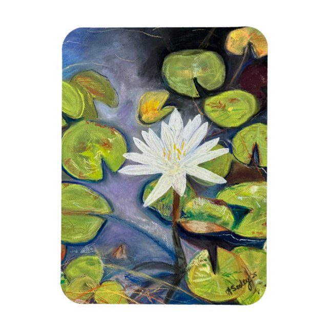 Imán de Nenúfar en Flor (Vertical)
