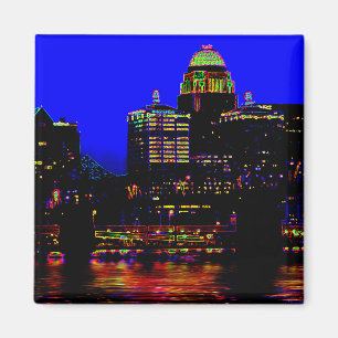 Imán de neón del horizonte de Louisville