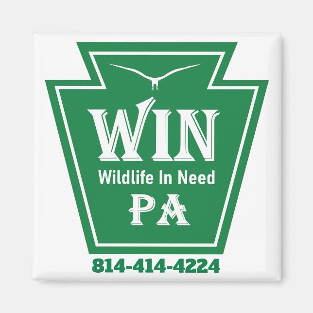 Imán de nevera con LOGO de WIN (Frente)