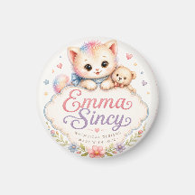 Imán de nevera con logotipo de Emma Sincy