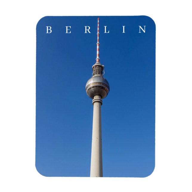 imán de nevera con vistas a la torre de TV de Berl (Vertical)