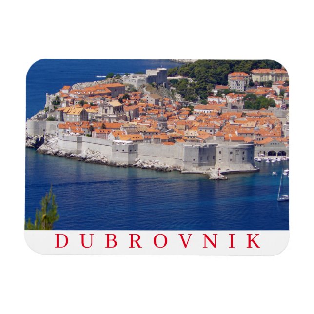 imán de nevera con vistas al Dubrovnik (Horizontal)