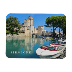 imán de nevera con vistas al lago Garda Sirmione