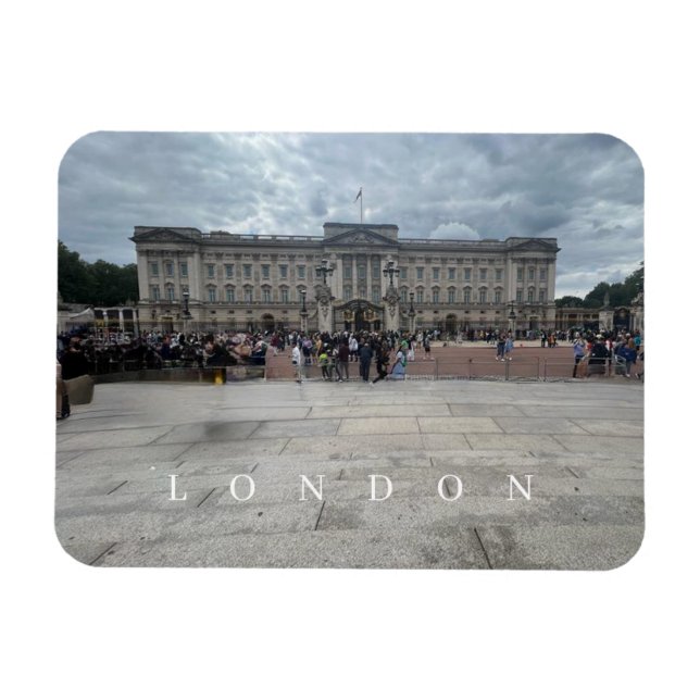 imán de nevera con vistas al Palacio de Buckingham (Horizontal)