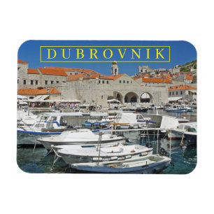 imán de nevera con vistas al puerto de Dubrovnik
