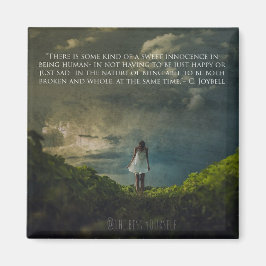 imán de nevera cuadrada con mensaje inspirador