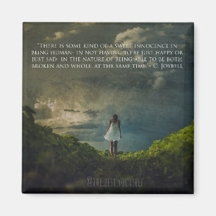 imán de nevera cuadrada con mensaje inspirador