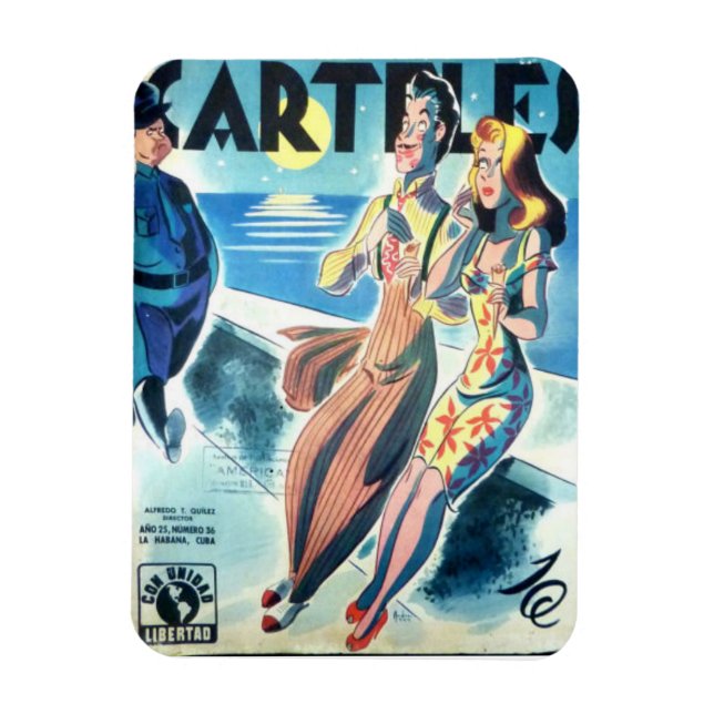 Iman de Nevera Cuba Vintage Amantes Malecon (Vertical)