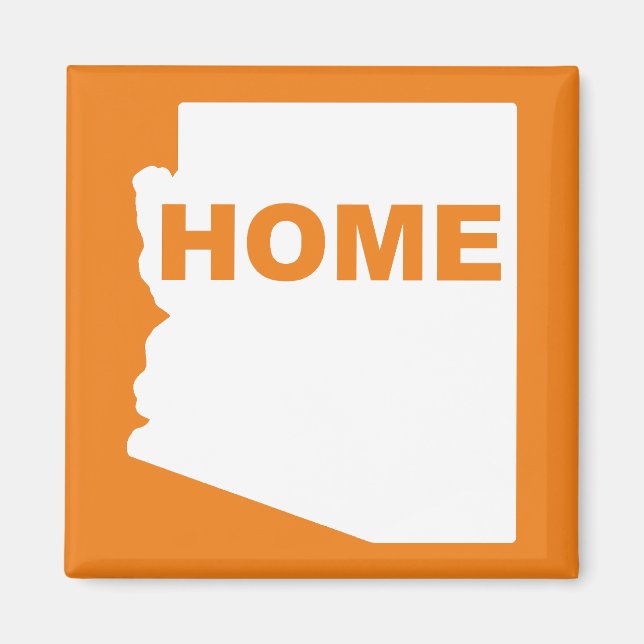 Imán de nevera de Arizona, hogar lejos del estado (Frente)