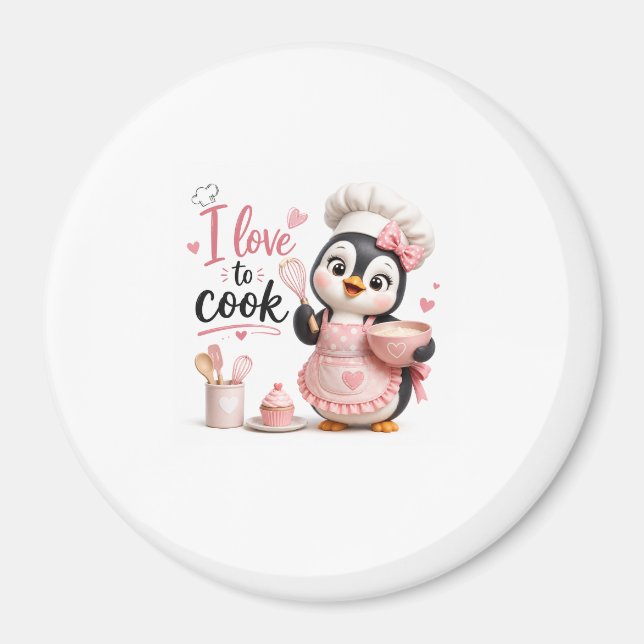 Imán de nevera de Chef Penguin (Frente)