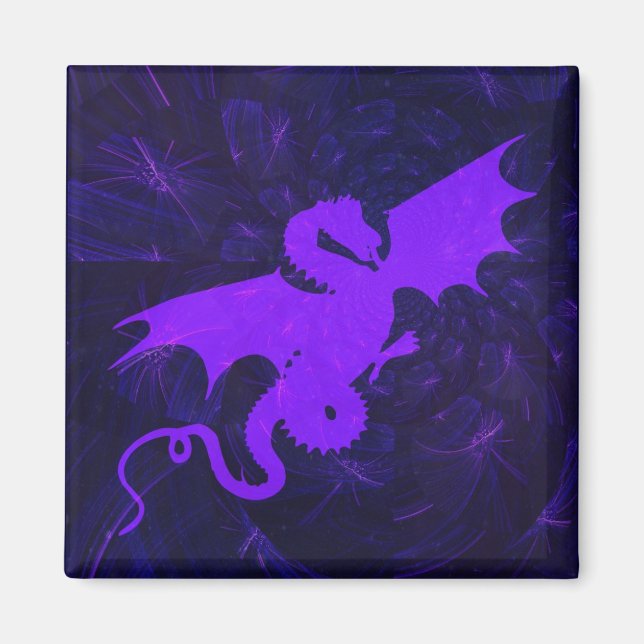 Imán de nevera de dragón de fantasía (Frente)