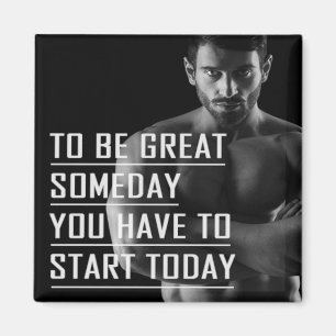 Imán de nevera de Fitness Start Today