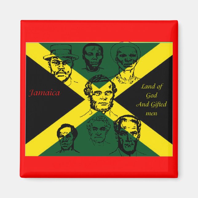 imán de nevera de héroe nacional de jamaica (Frente)