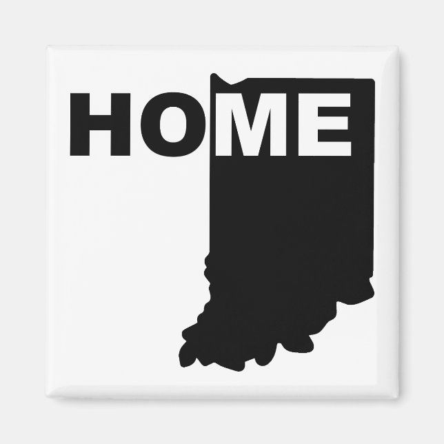 Imán de nevera de Indiana, hogar lejos del estado (Frente)