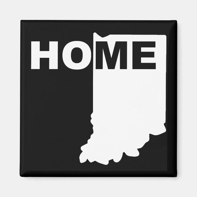 Imán de nevera de Indiana, hogar lejos del estado (Frente)