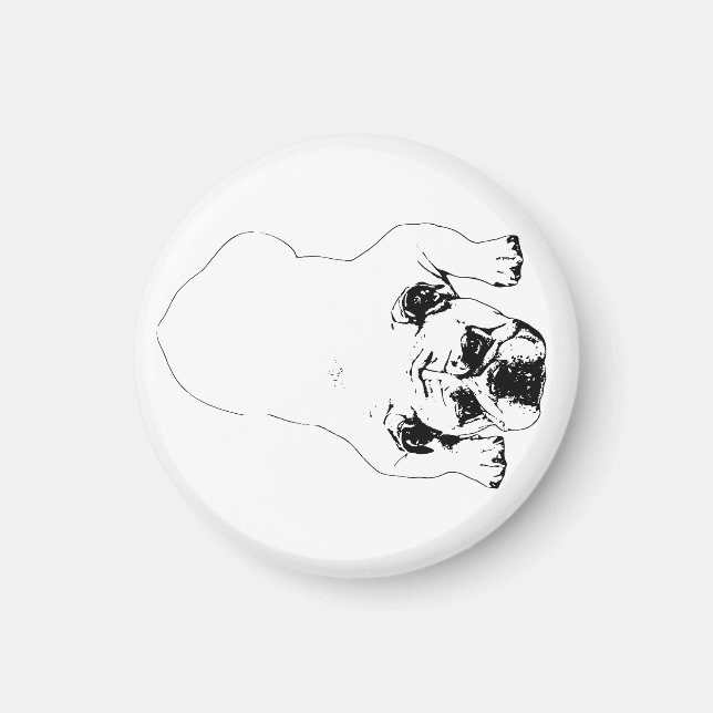 Imán de nevera de invierno de Bulldog (Frente)