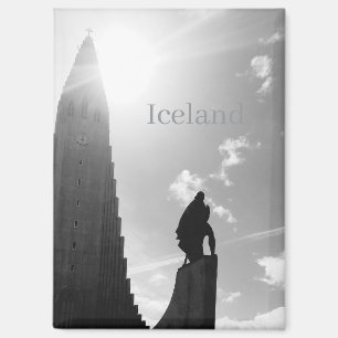 Imán de nevera de Islandia – Iglesia Hallgrímskirk