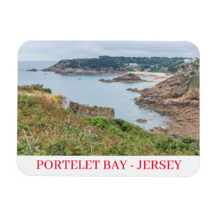 imán de nevera de Jersey Portelet Bay