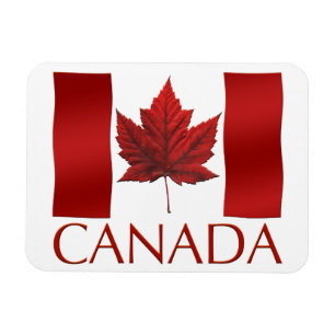 Imán de nevera de la bandera de Canadá Imán de hoj
