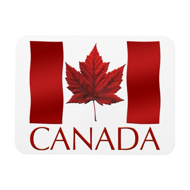 Imán de nevera de la bandera de Canadá Imán de hoj (Horizontal)