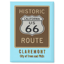 Imán de nevera de la Ruta 66 Claremont