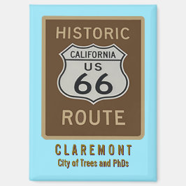 Imán de nevera de la Ruta 66 Claremont
